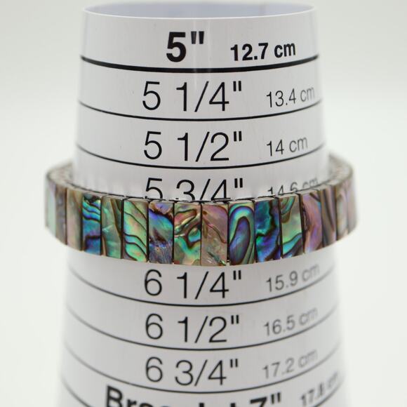 Vintage St Marin Abalone Gold Tone Tank 22mm Watch Stretch Band w New Battery - Picture 4 of 14